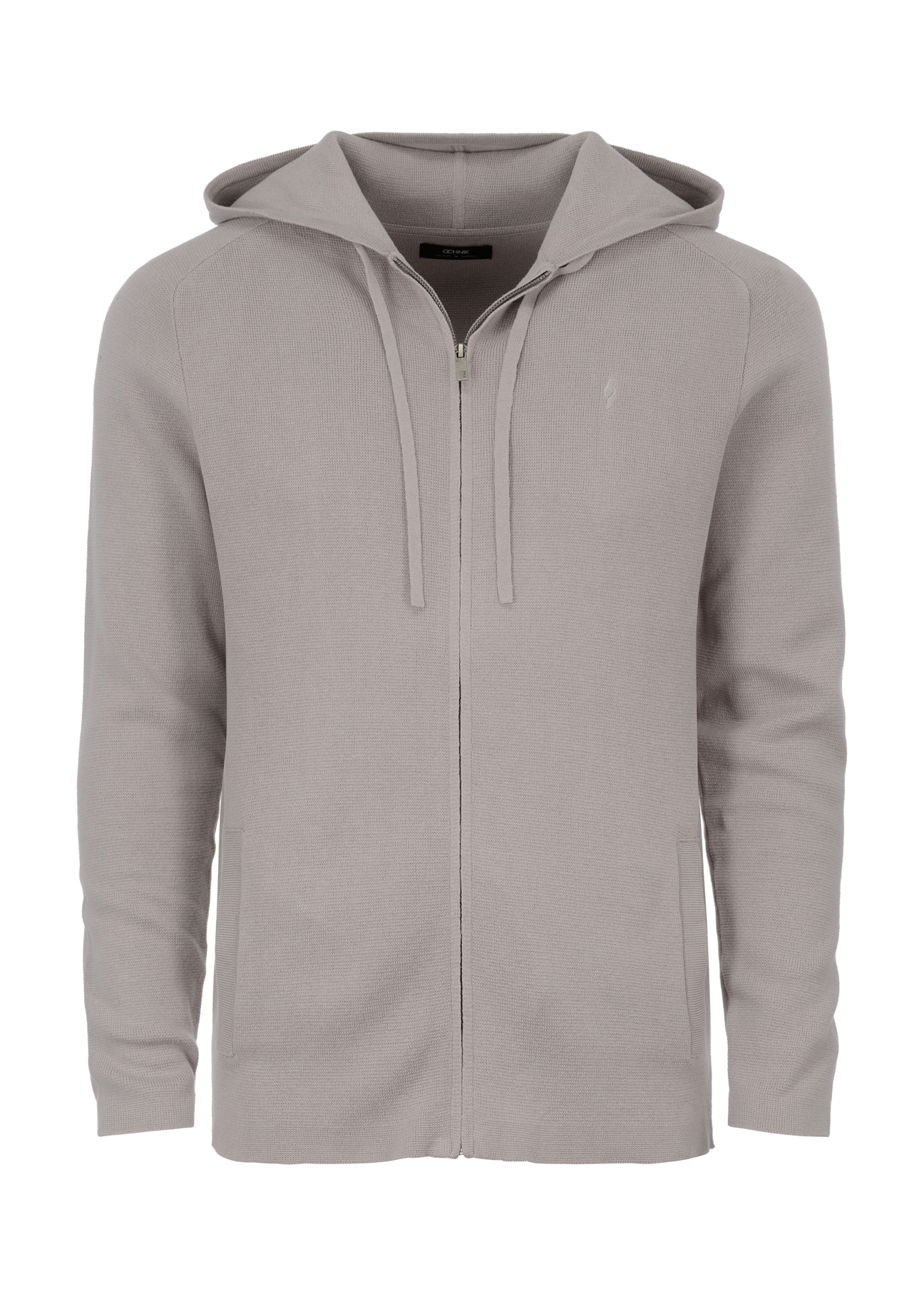 Beżowy sweter męski z kapturem SWEMT-0126-80(W23)-04