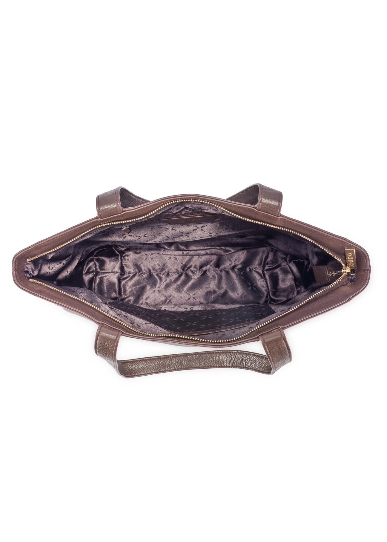 Brązowa skórzana torebka shopper damska TORES-1255-1I(W26)