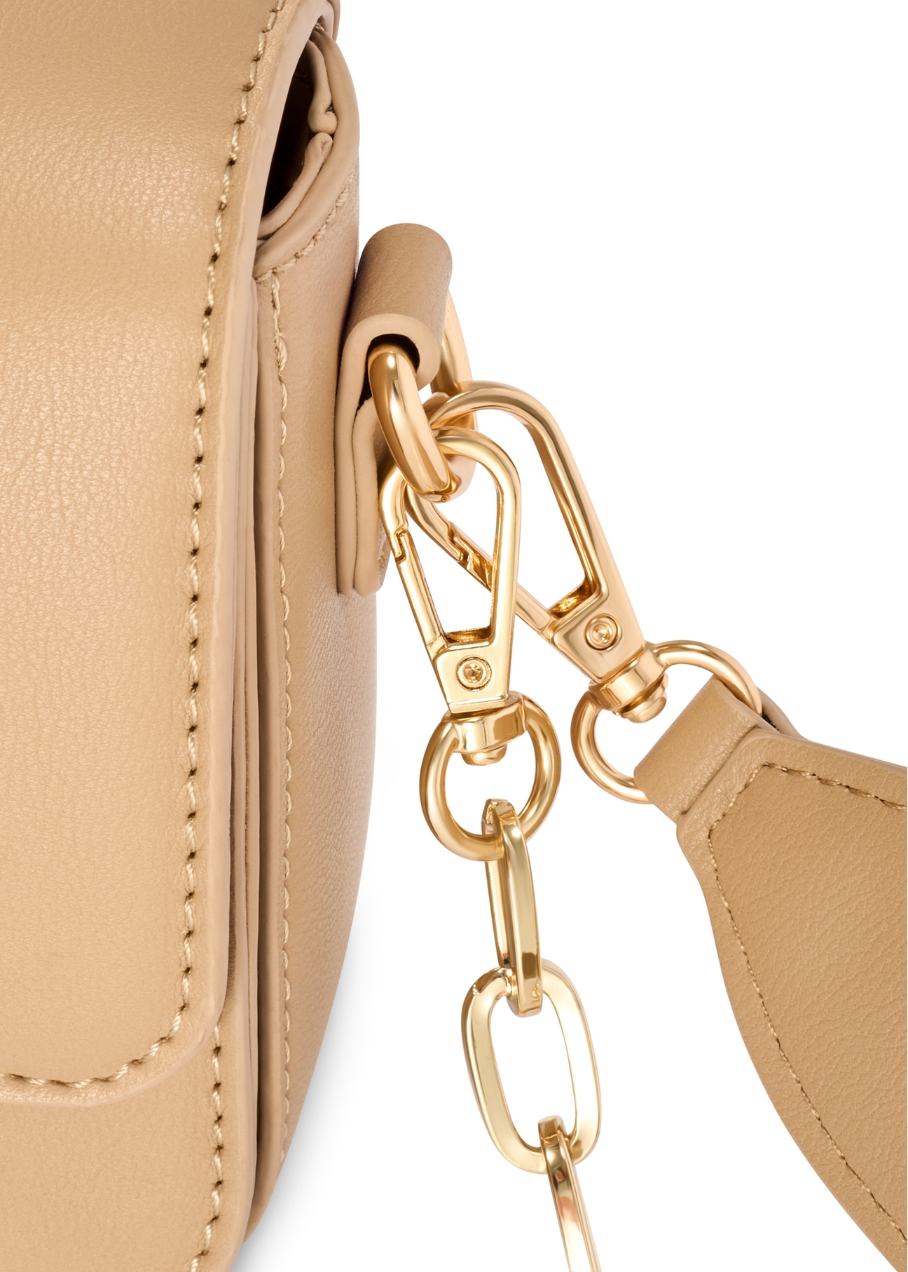 Mała beżowa torebka damska TOREC-1171-1B(W26)