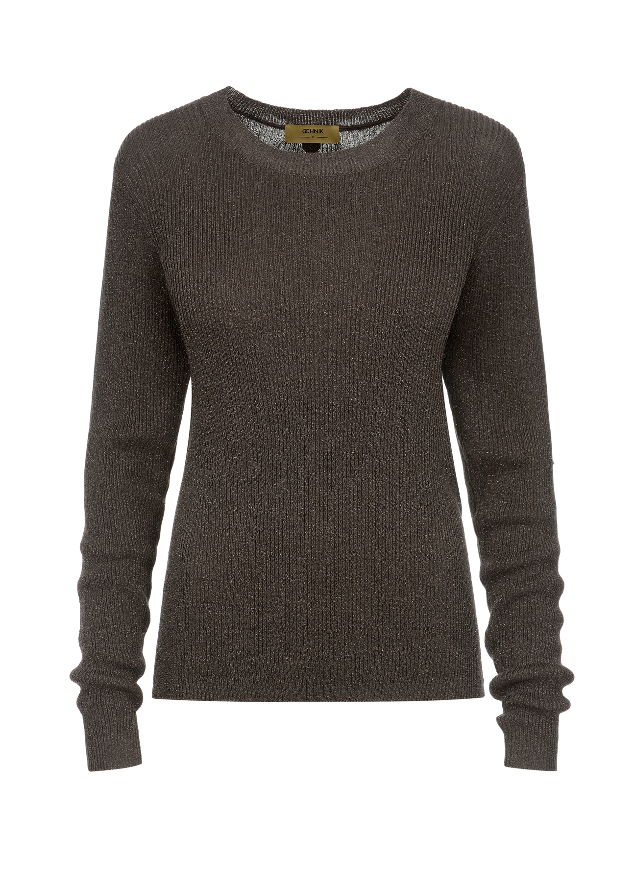 Bluzka prążkowana damska longsleeve LSLDT-0035-55(Z22)-04