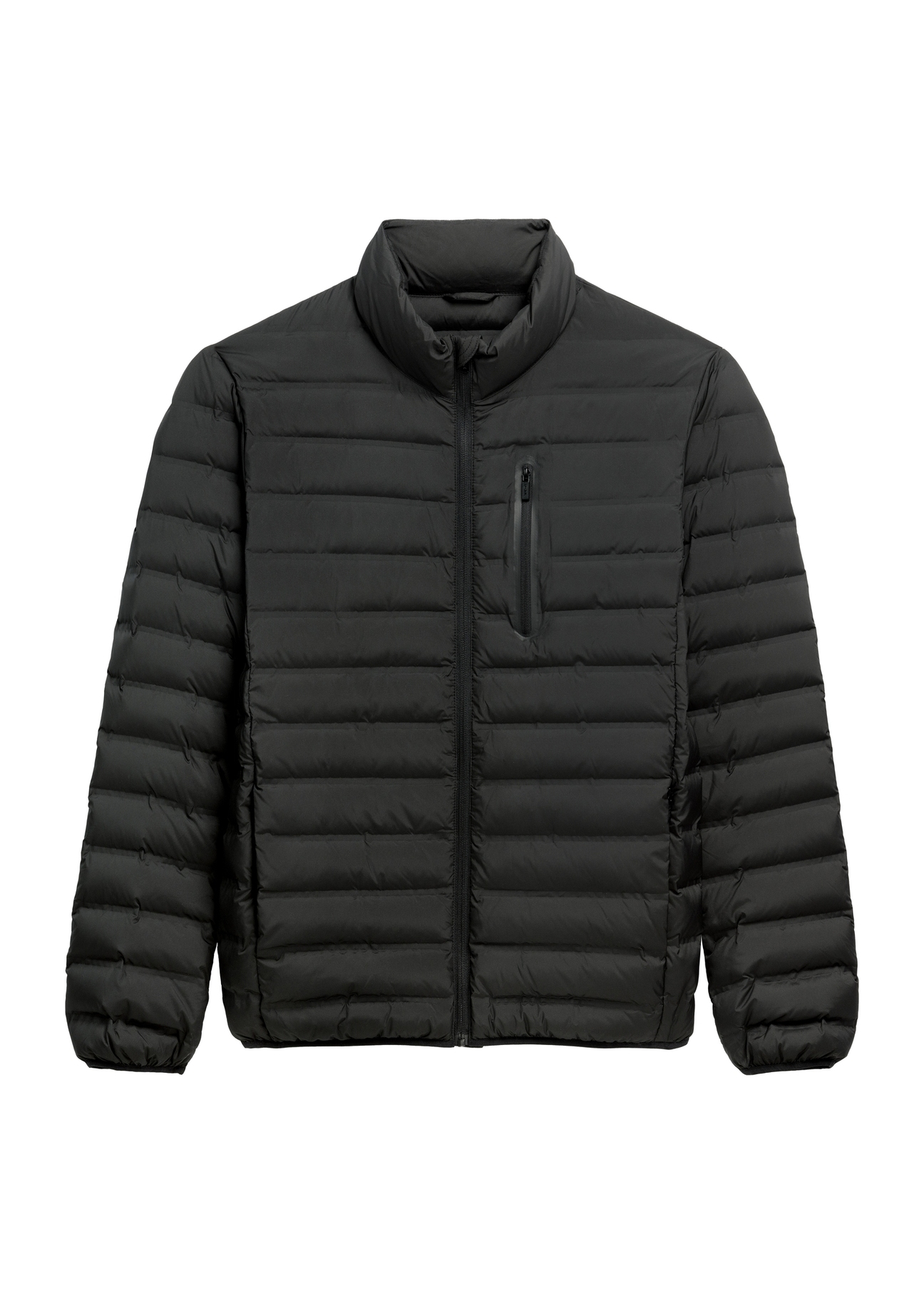 Przejściowa pikowana kurtka męska KURMT-0412-99(W26), widok produktu od przodu na białym tle.