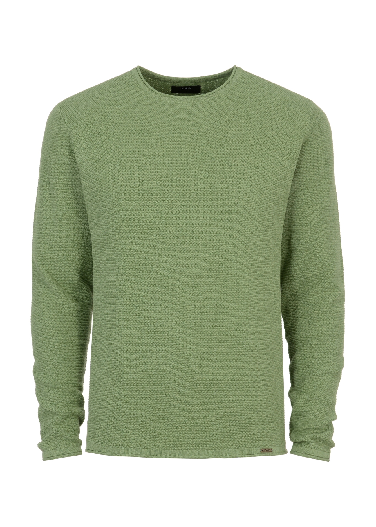 Zielony sweter męski basic SWEMT-0128-51(W23)-04