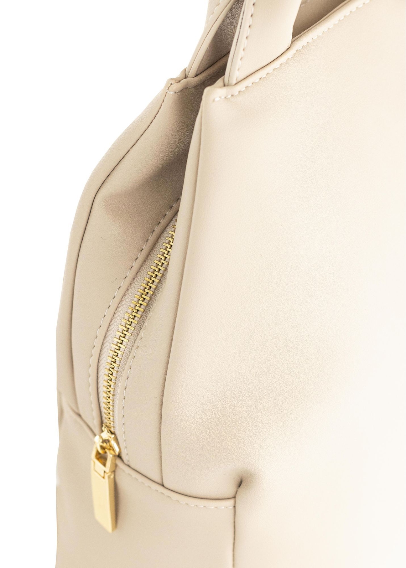 Kremowy plecak damski z imitacji skóry TOREC-0923A-12(W25)-05