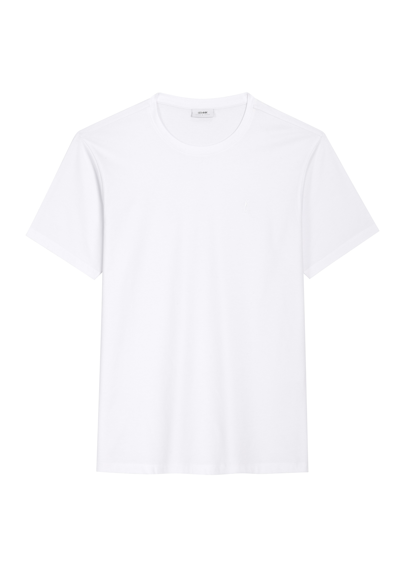 Biały T-shirt męski TSHMT-0120-0A(Z26)