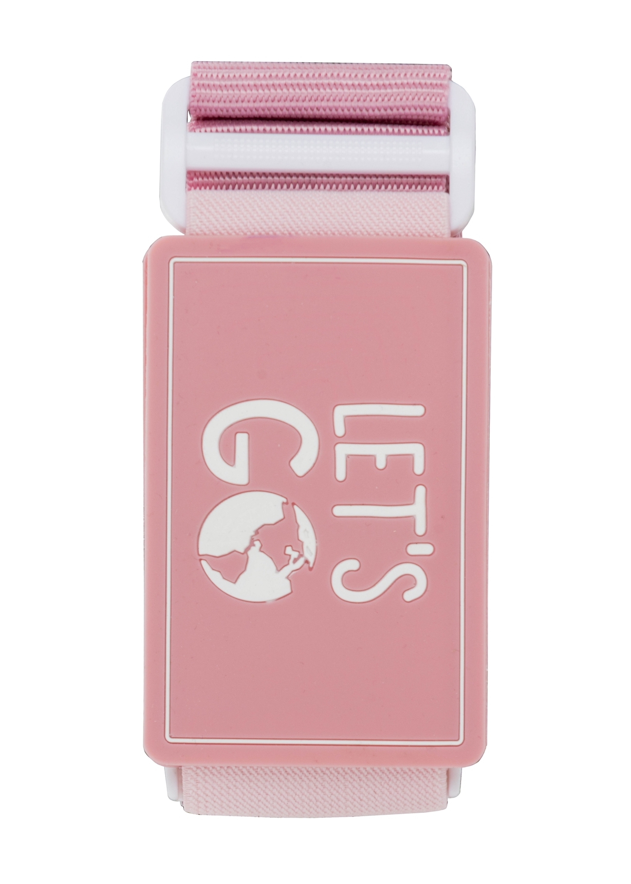 Pas bagażowy w kolorze różowym AW-011-0002-5D(W26), widok produktu od przodu na białym tle.