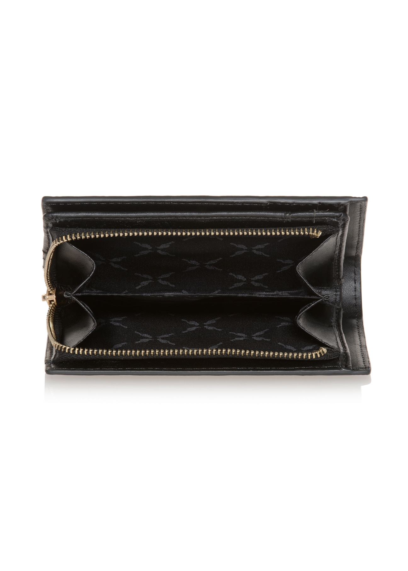 Czarny skórzany portfel damski PORES-0834-99(W23)-05