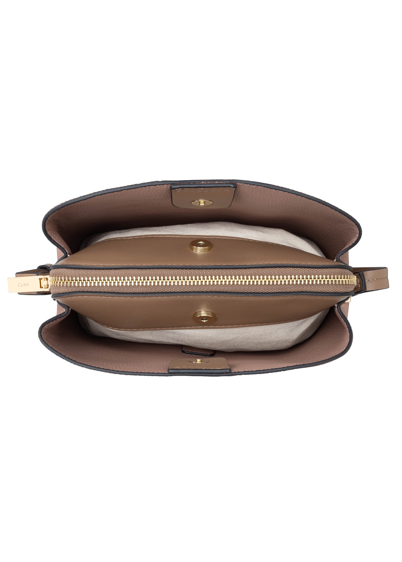 Różowa mała torebka damska TOREC-0768-5A(W26), widok produktu w środku na białym tle.