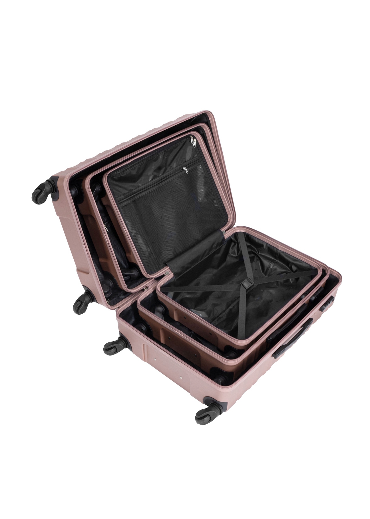 Komplet walizek na kółkach 19'/24'/28' WALAB-0081-5X(W26), widok produktu w środku na białym tle.