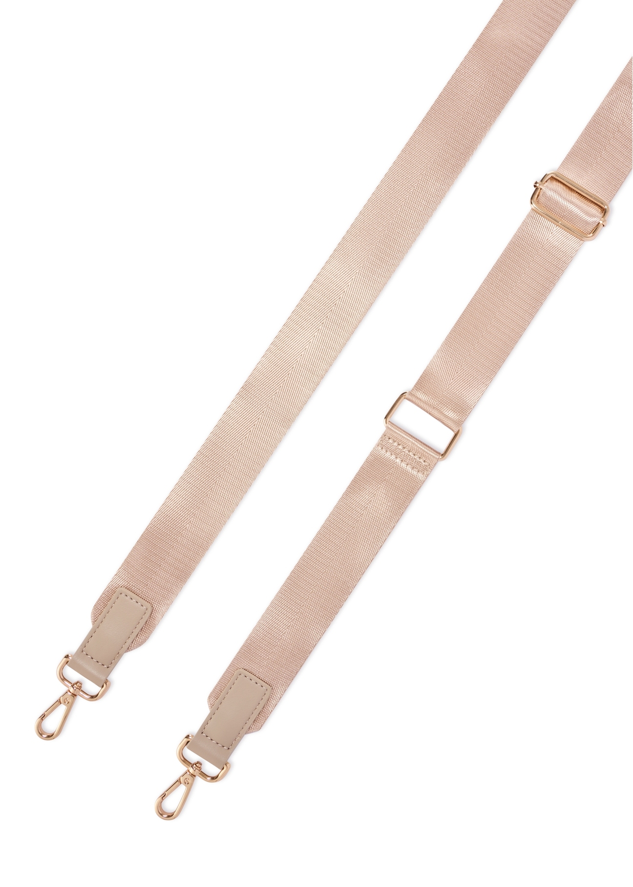 Beżowa duża nerka damska TOREN-0345-1A(W26) - widok produktu z góry, na białym tle.