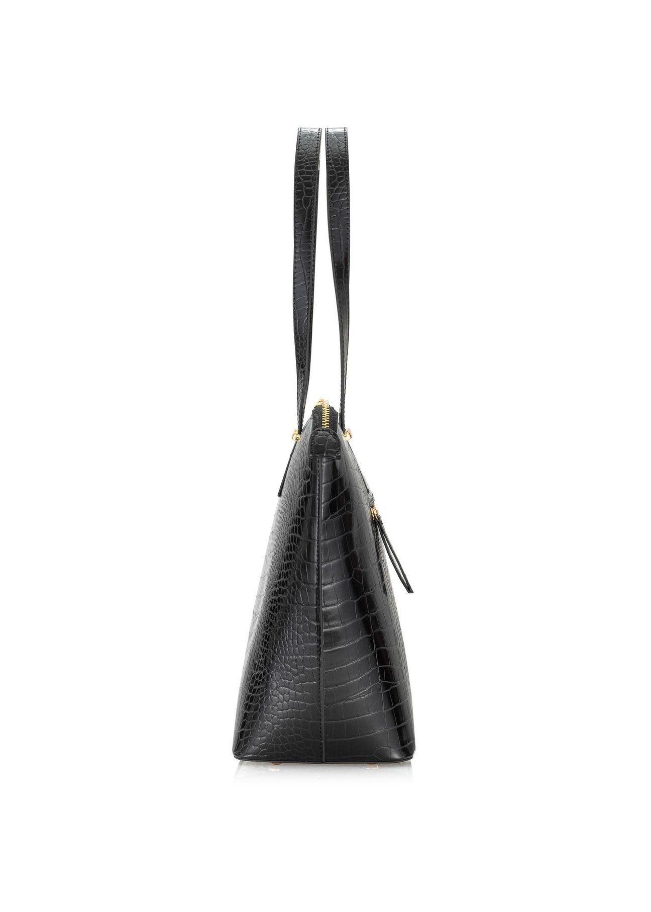 Elegancka torebka shopper damska TOREC-0953A-97(Z25), widok produktu z boku na białym tle.