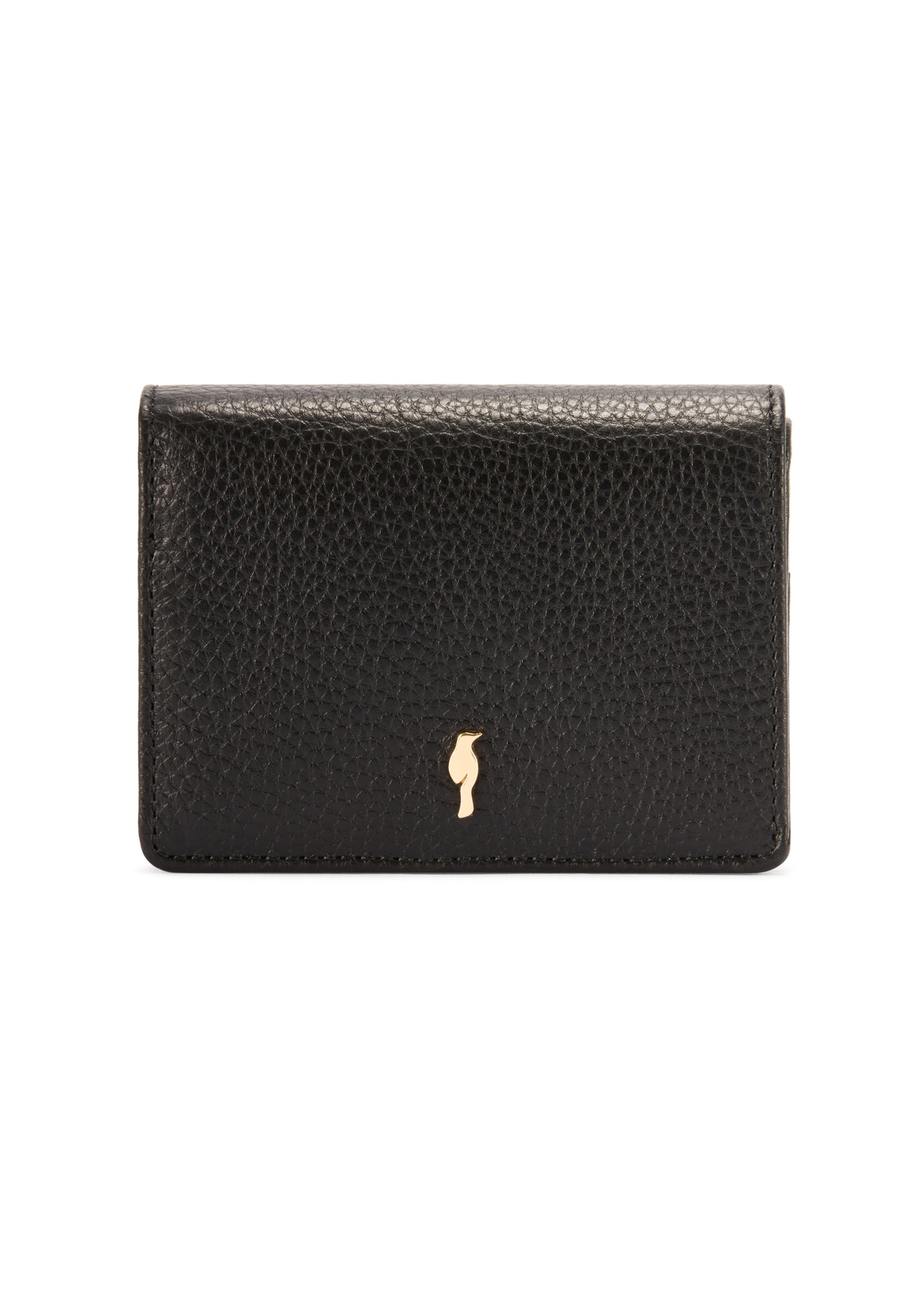 Czarny portfel damski z ochroną RFID PORES-0824RFID-99(Z25), widok produktu od przodu na białym tle.