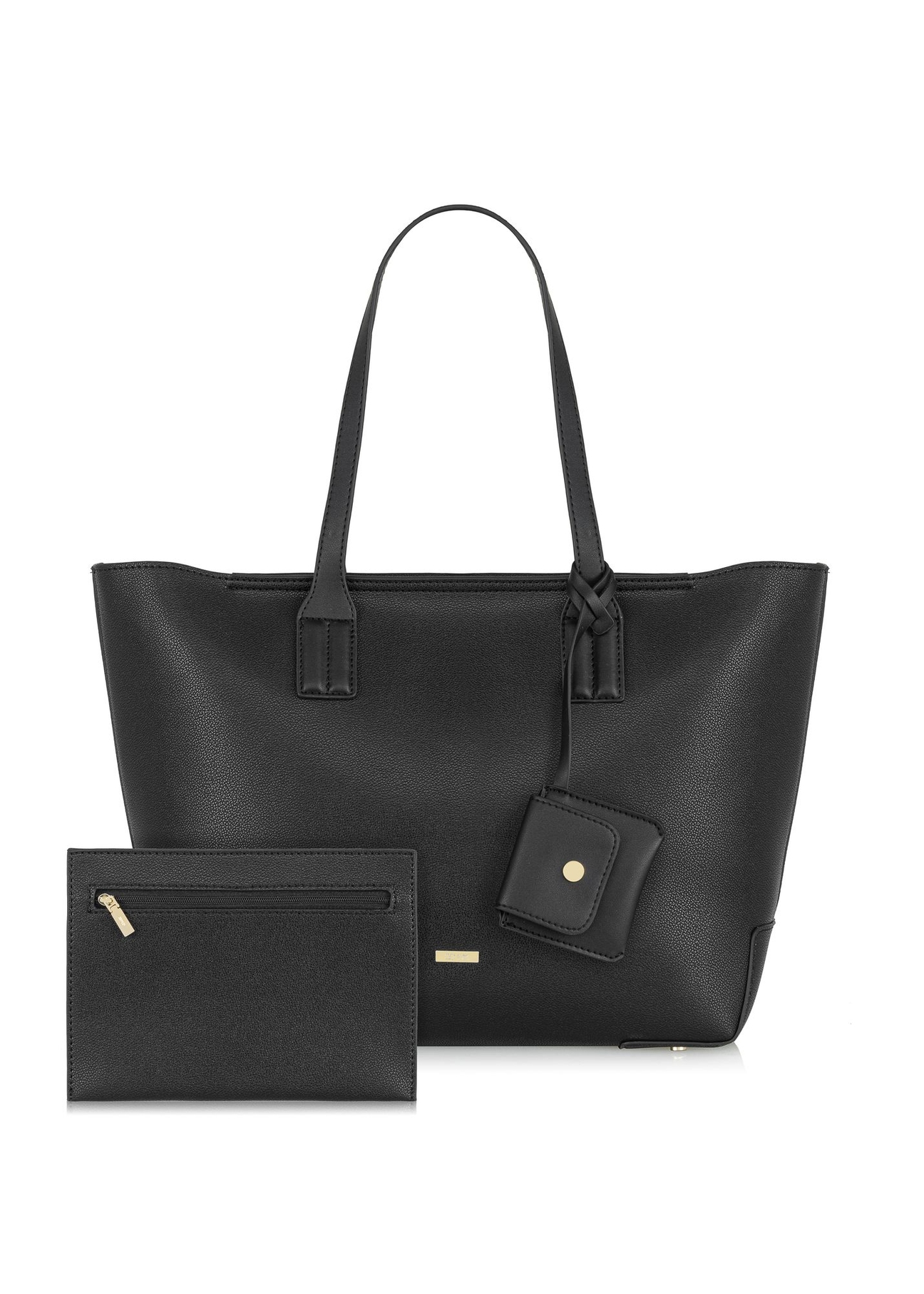 Czarna torebka shopper z imitacji skóry TOREC-0908-99(W24)-05