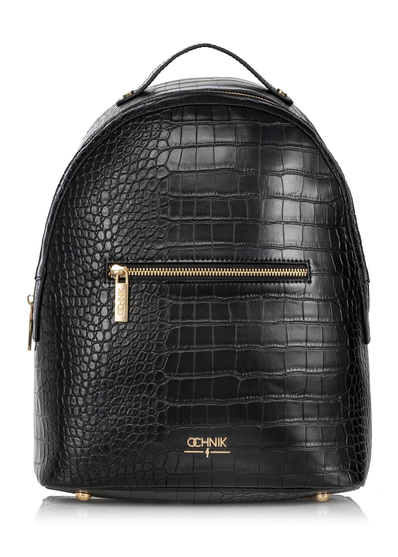 Czarny plecak damski croco TOREC-0811-99(W23)-01