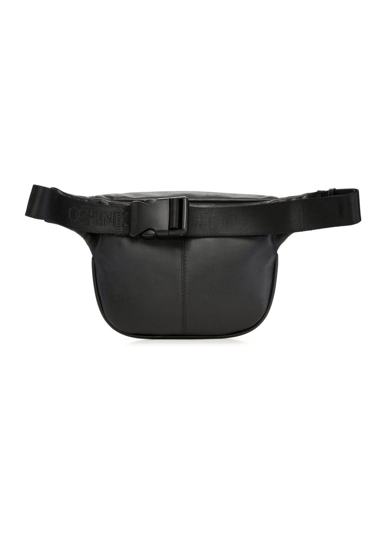 Czarna skórzana nerka męska TORMS-0529-99(Z26) -widok produktu z tyłu, na białym tle. 