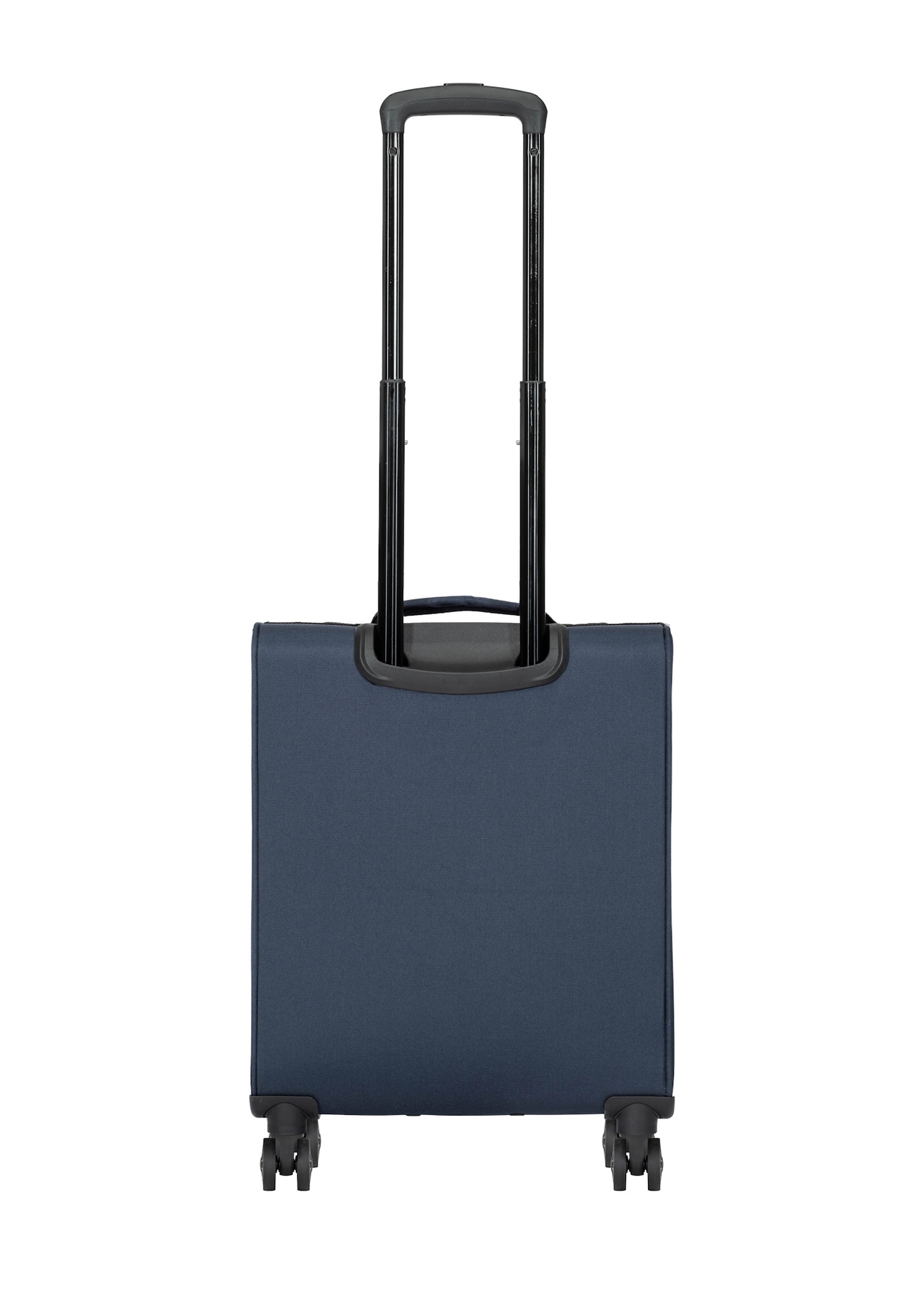 Walizka mała na kółkach WALNY-0045-7D-19(W26) - widok produktu z tyłu, na białym tle. 