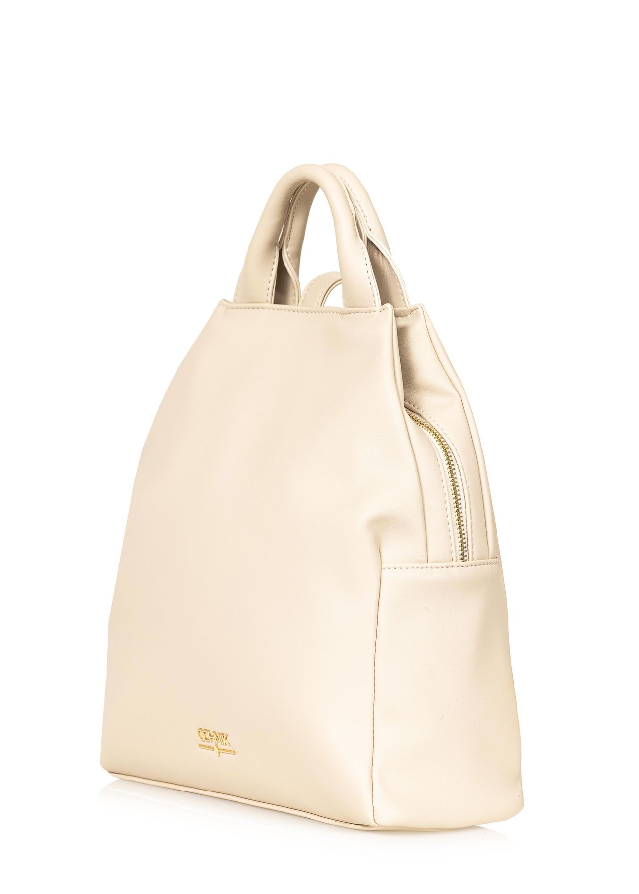 Kremowy plecak damski z imitacji skóry TOREC-0923A-12(W25)-02