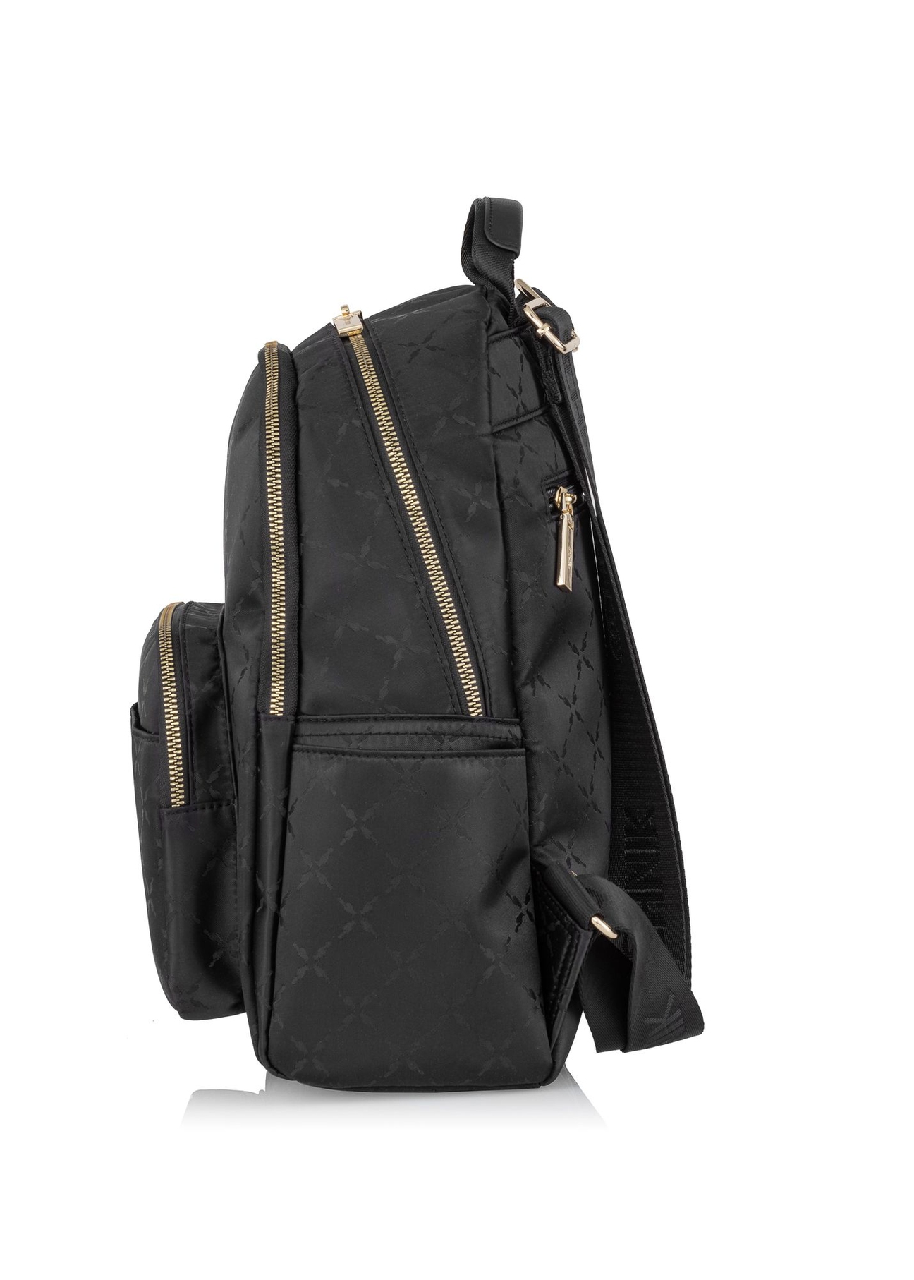 Czarny plecak damski z monogramem TOREN-0255-99(Z23)-03