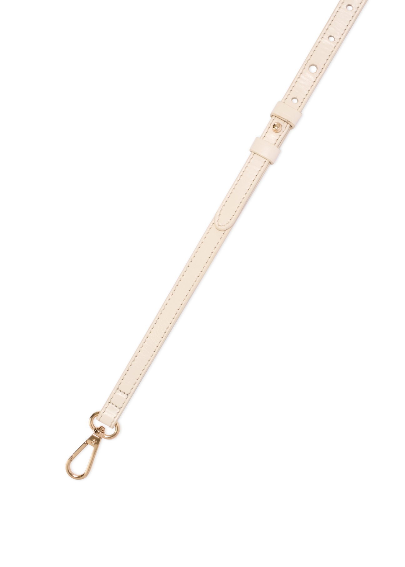 Kremowa skórzana torebka kopertówka TORES-1271-0B(W26) - widok produktu z góry, na białym tle. 