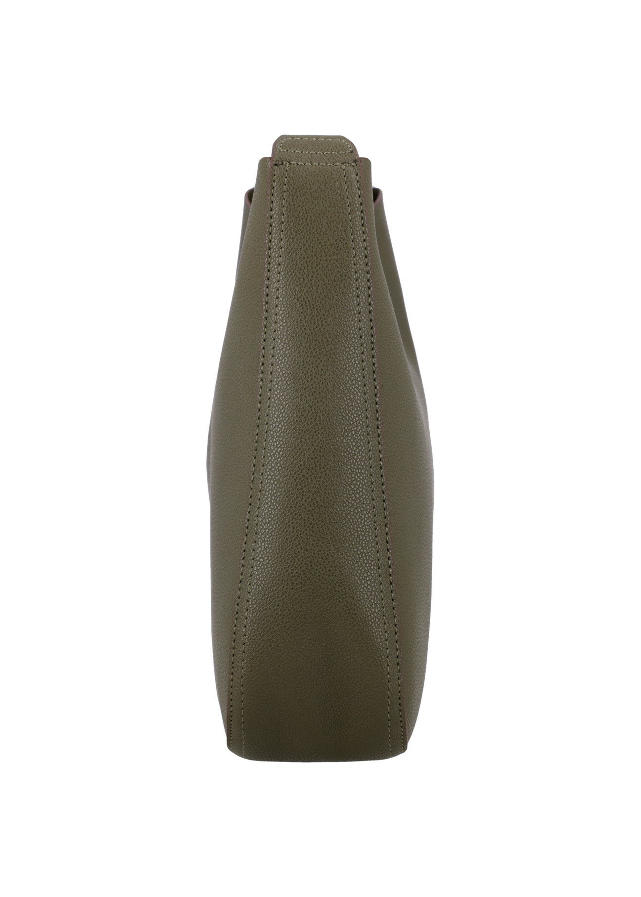 Zielona torebka damska hobo TOREC-1257-8B(Z26). Widok produktu od boku na białym tle. 