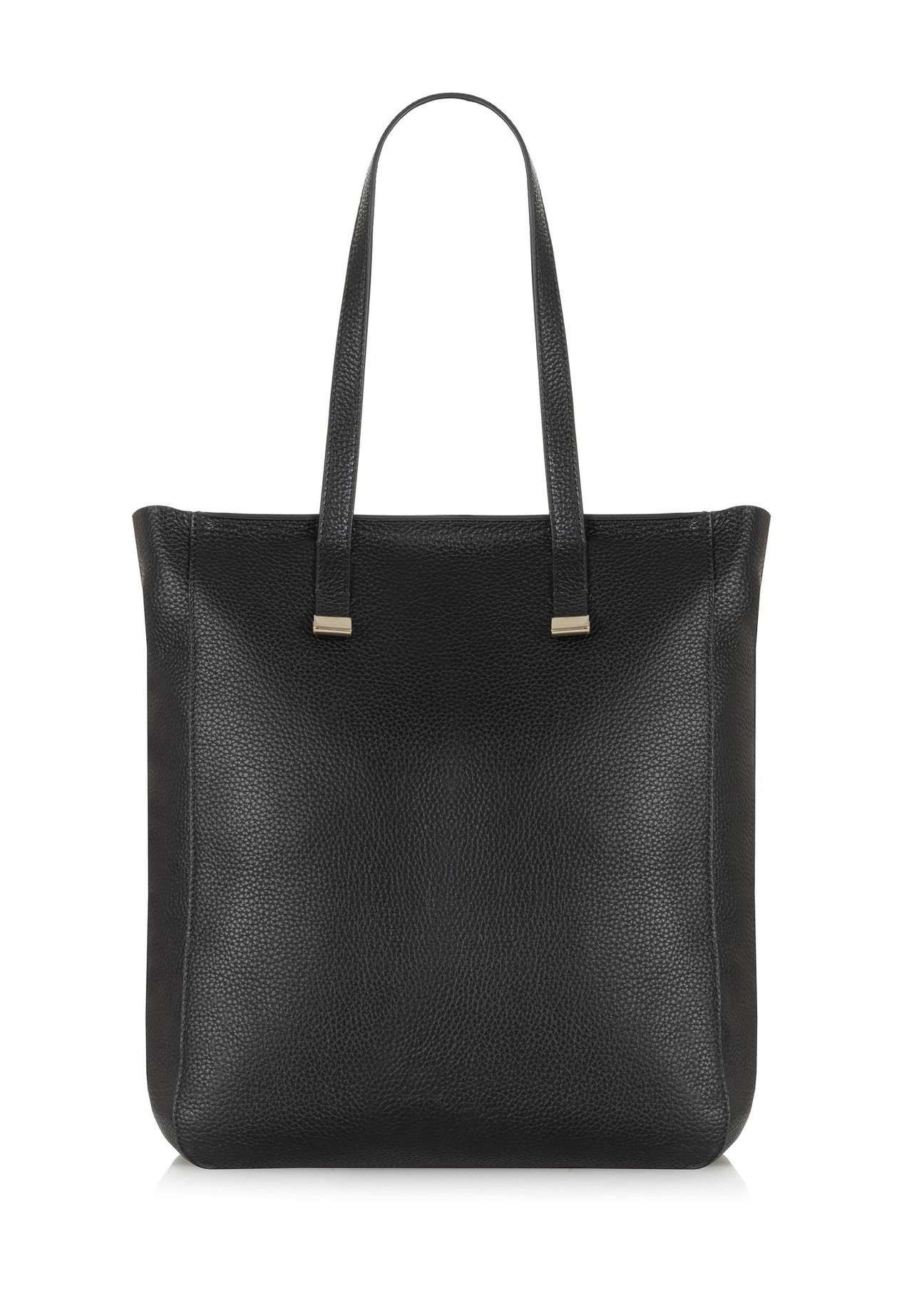 Czarna skórzana torebka shopper damska TORES-1037C-99(W25)-04
