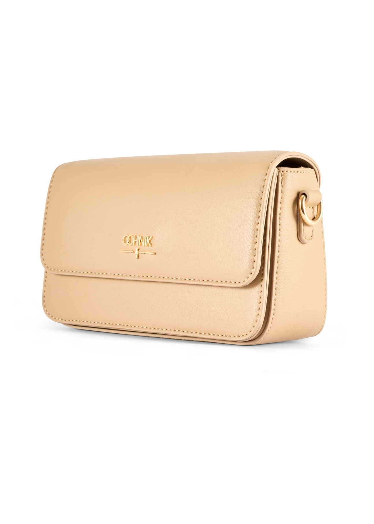 Mała beżowa torebka damska TOREC-1171-1B(W26)