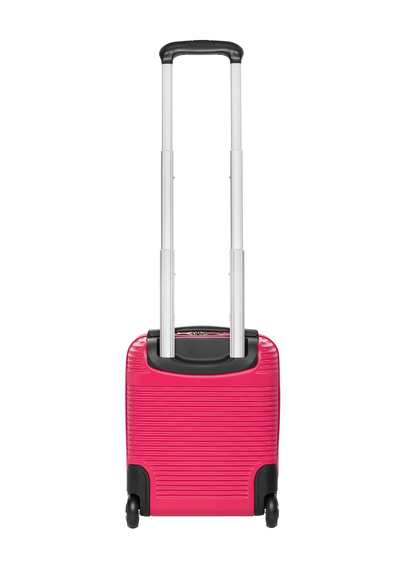 Walizka kabinowa na kółkach WALAB-0040-5E-16(W26), widok produktu z tyłu na białym tle.