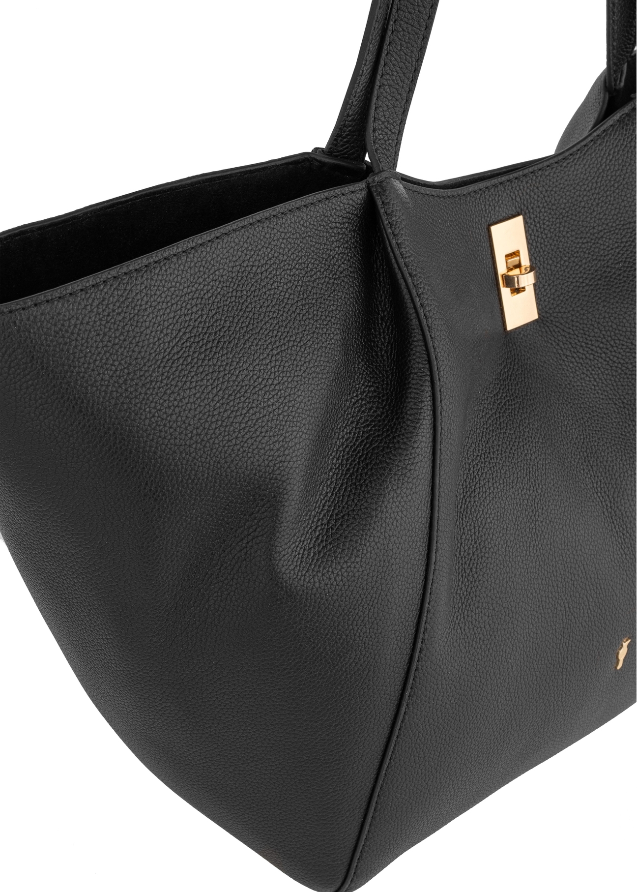 Skórzana czarna torebka shopper damska TORES-1000-99(W24)-07