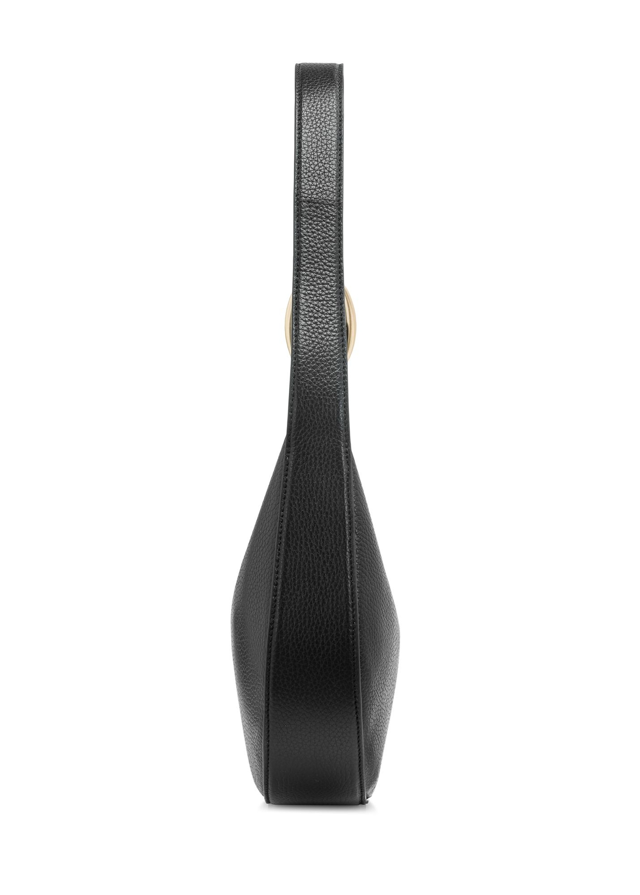 Czarna skórzana torebka w stylu hobo TORES-1090C-99(W25)-03