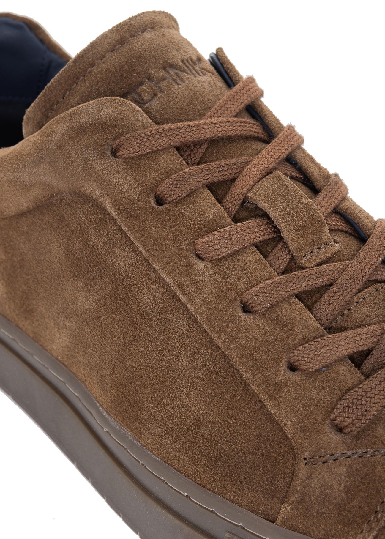 Brązowe skórzane sneakersy męskie BUTYM-0432-89(W23)-06