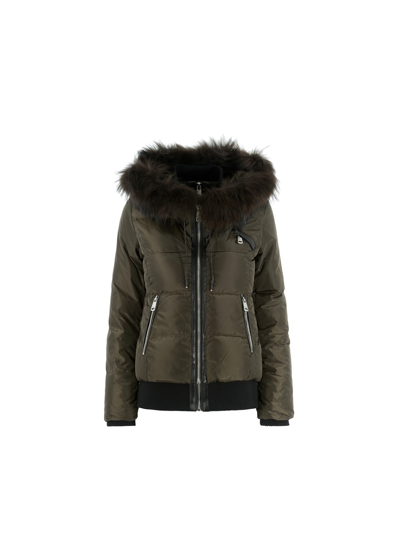 Kurtka puchowa damska typu bomber jacket KURDT-0053-57(Z19)-01