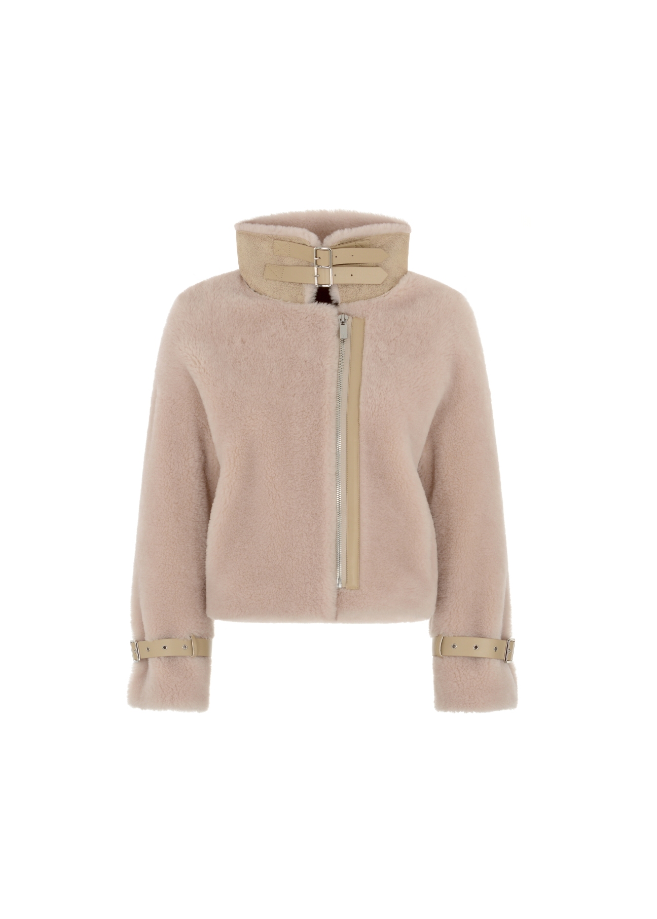 Wełniane futerko damskie oversize FUTDW-0002-81(Z21)-04