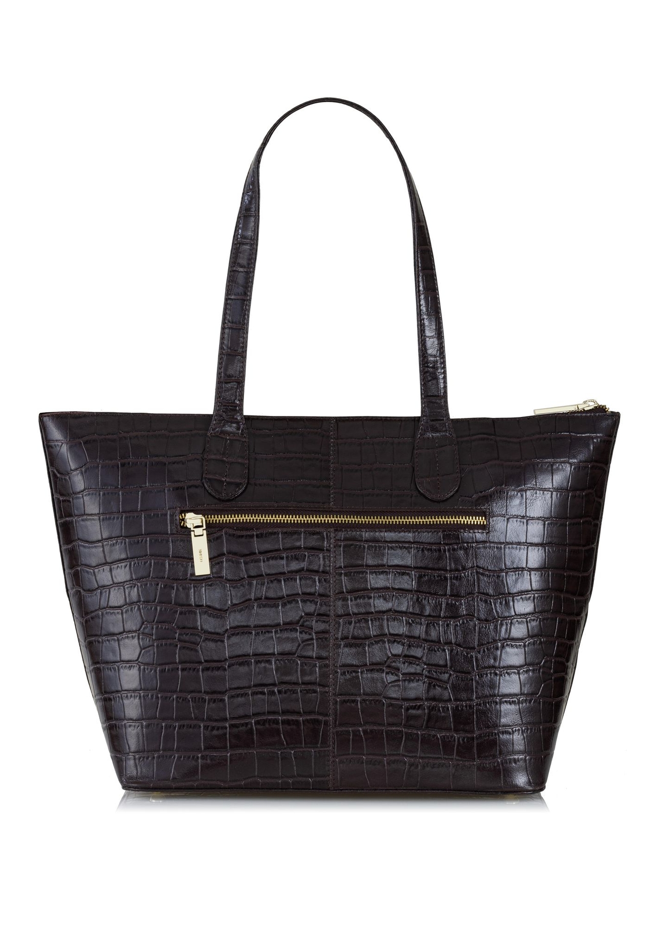 Brązowa torebka shopper skórzana TORES-0939-89(Z23)-04