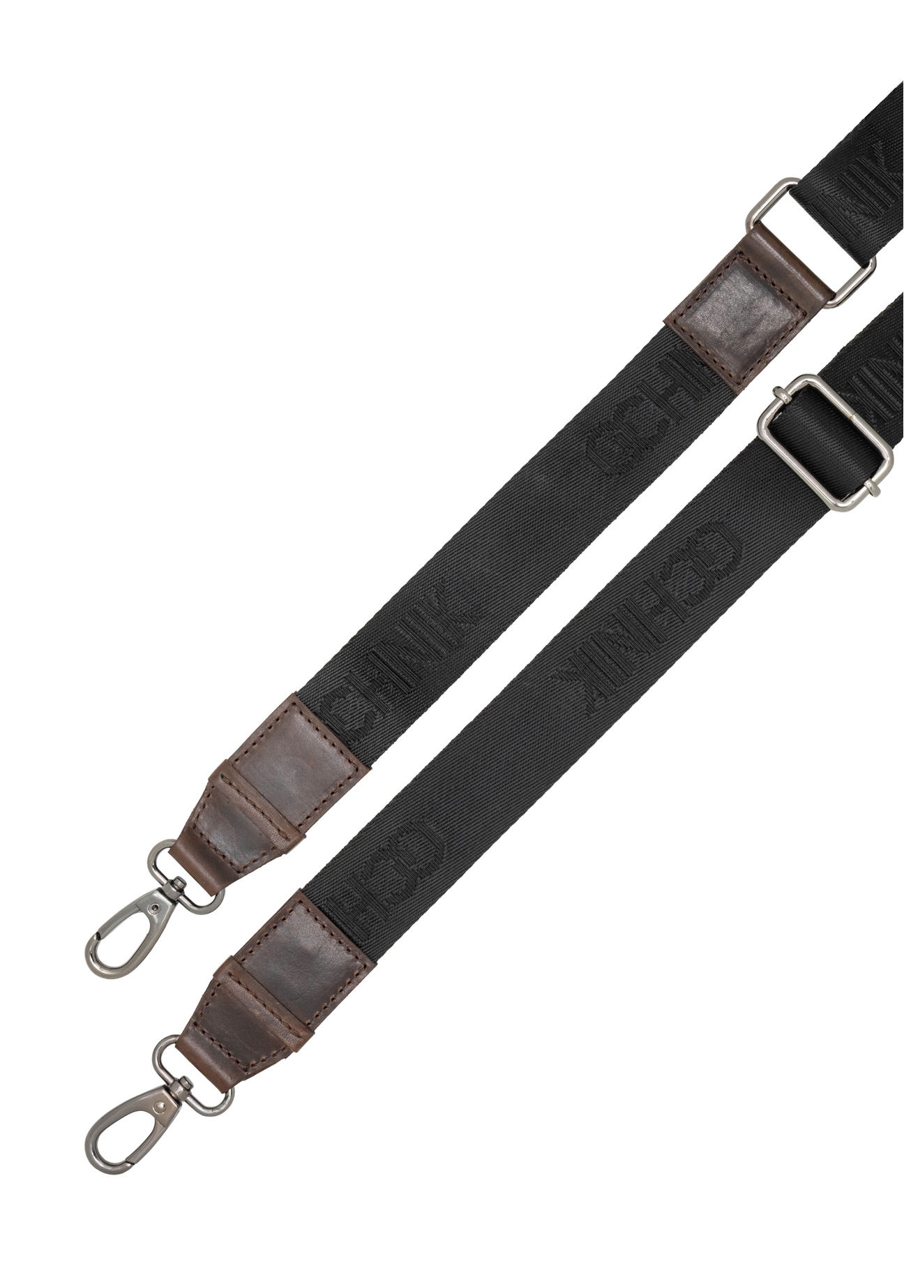 Brązowa skórzana torba męska TORMS-0542-1I(Z26), widok paska produktu na białym tle.