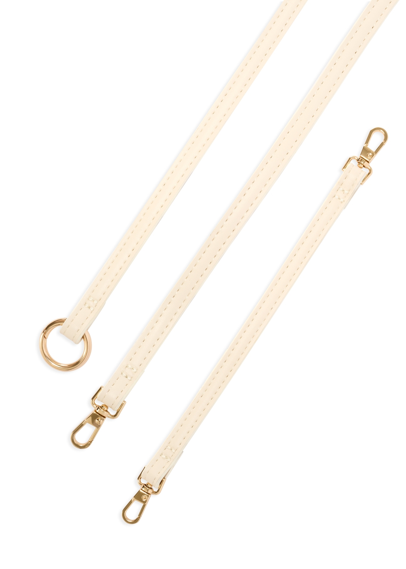 Kremowy portfel damski z paskiem POREC-0431-0B(W26)