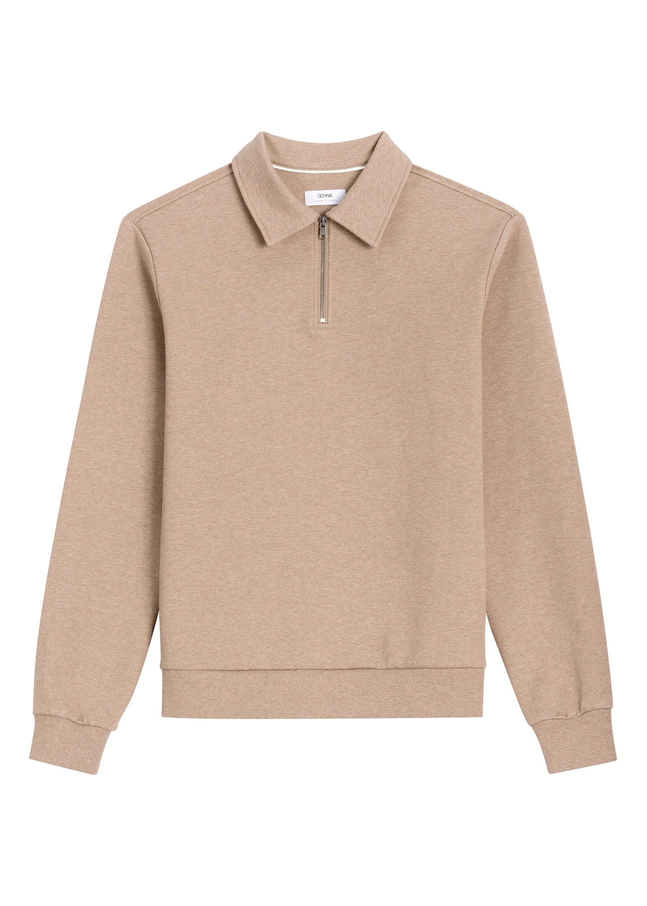 Beżowa bawełniana bluza męska BLZMT-0081-1D(Z26)