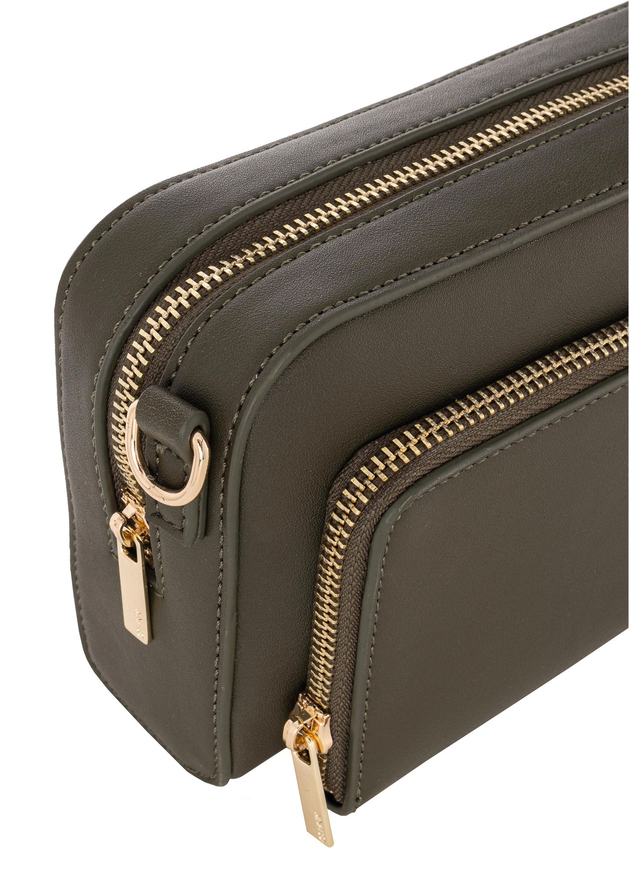 Mała torebka cross body w kolorze khaki TOREC-0904-55(W24)-06