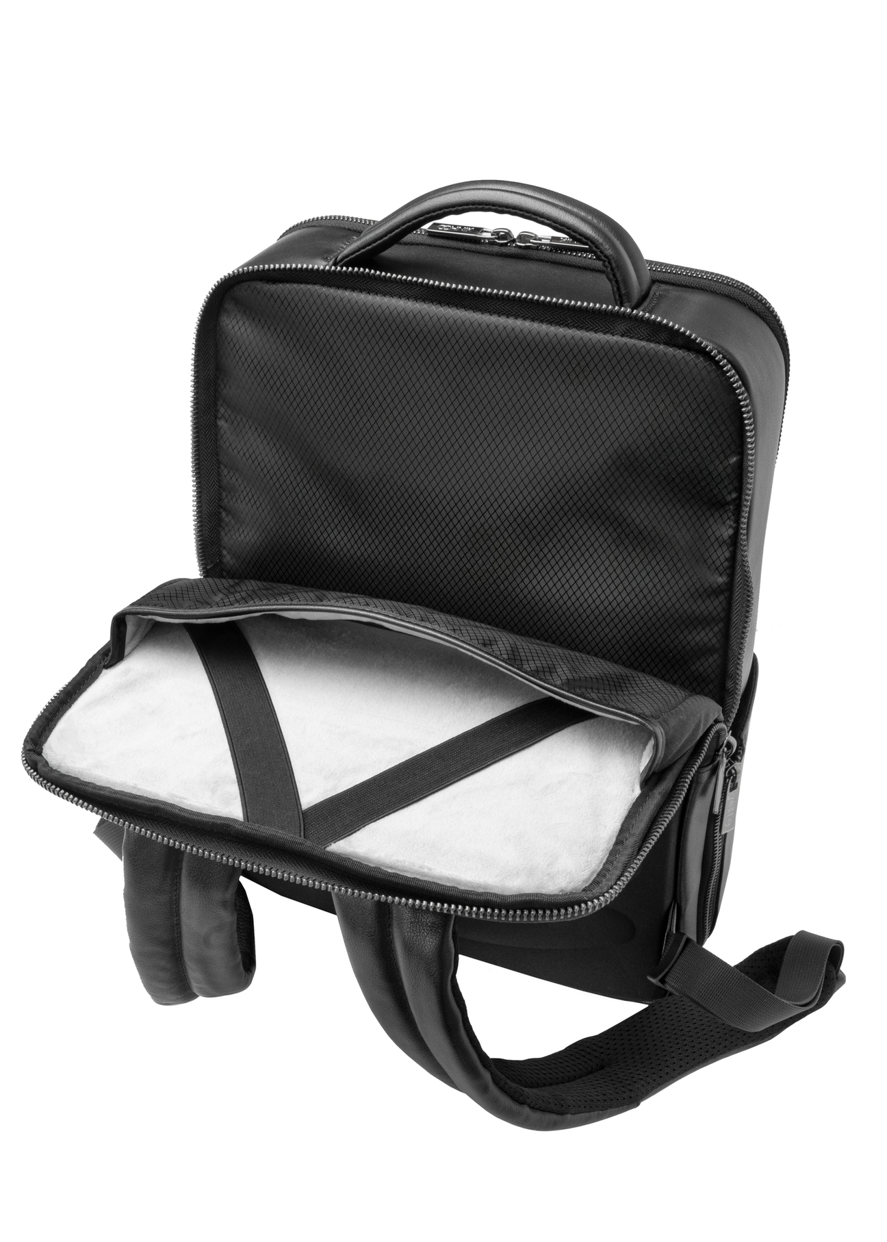 Czarny skórzany plecak męski PLCMS-0024-99(W26)