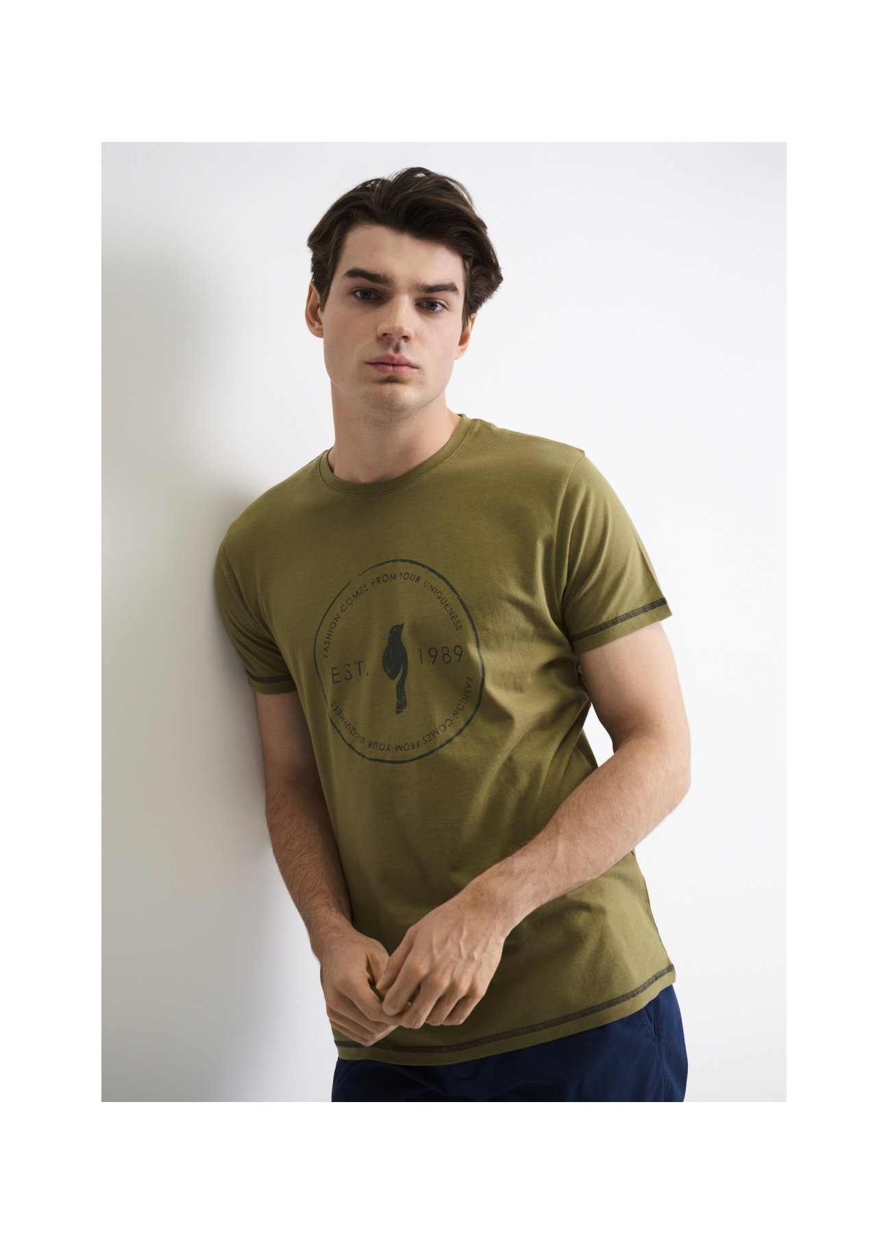 T-shirt męski TSHMT-0068-55(W22)-01