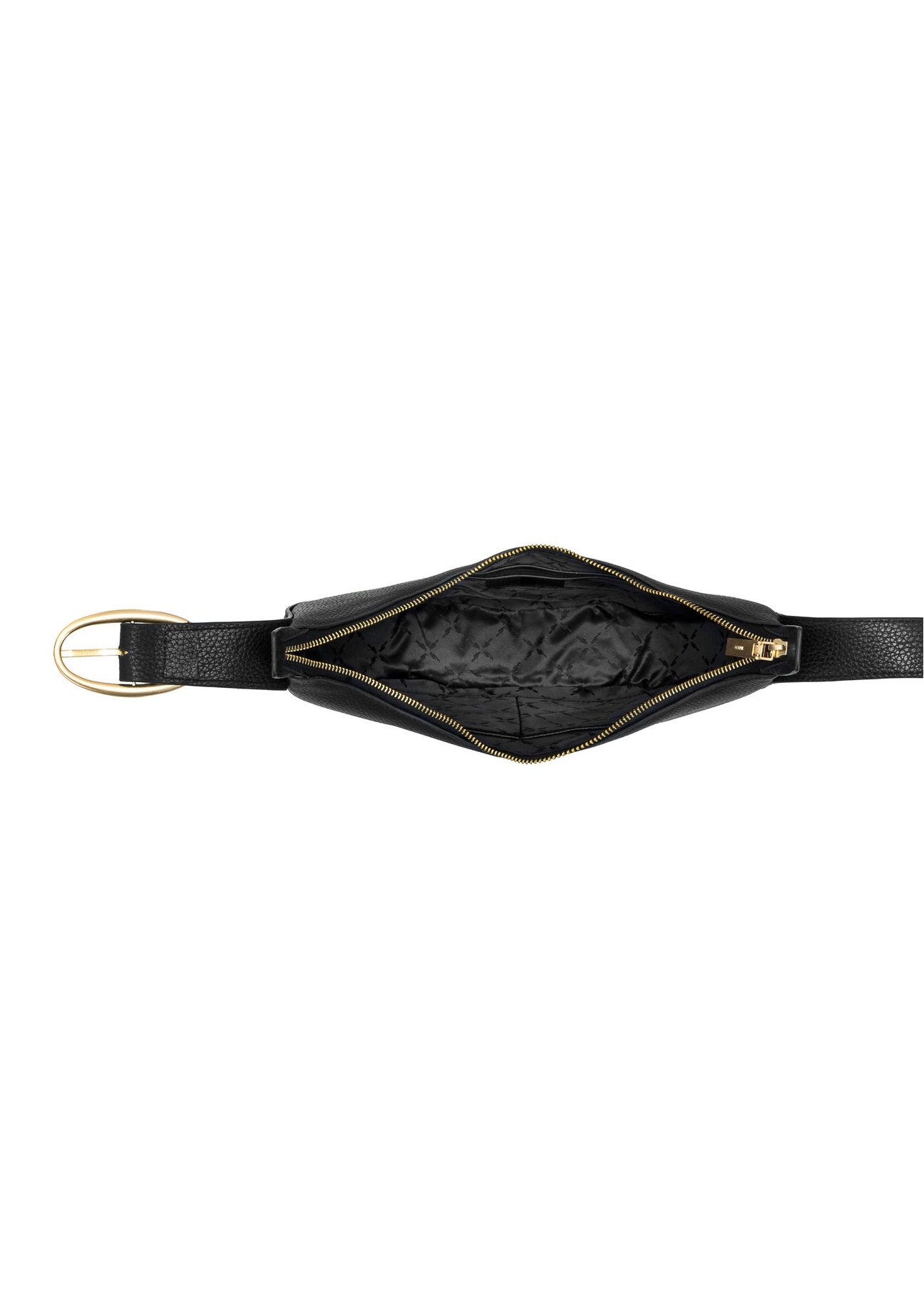 Czarna skórzana torebka w stylu hobo TORES-1090C-99(W25)-05