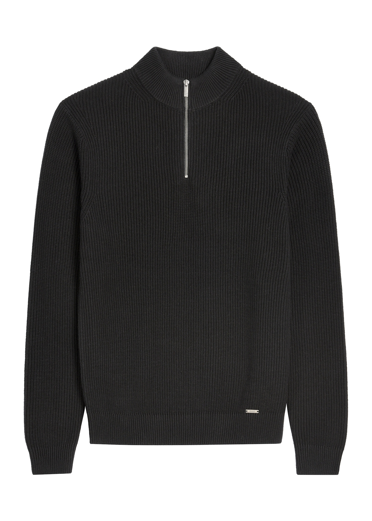 Czarny sweter męski SWEMT-0175-99(Z26), widok produktu z przodu na białym tle.