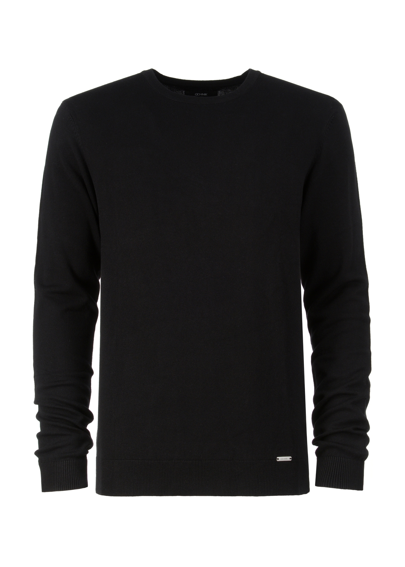 Czarny sweter męski SWEMT-0127-99(W23)-03