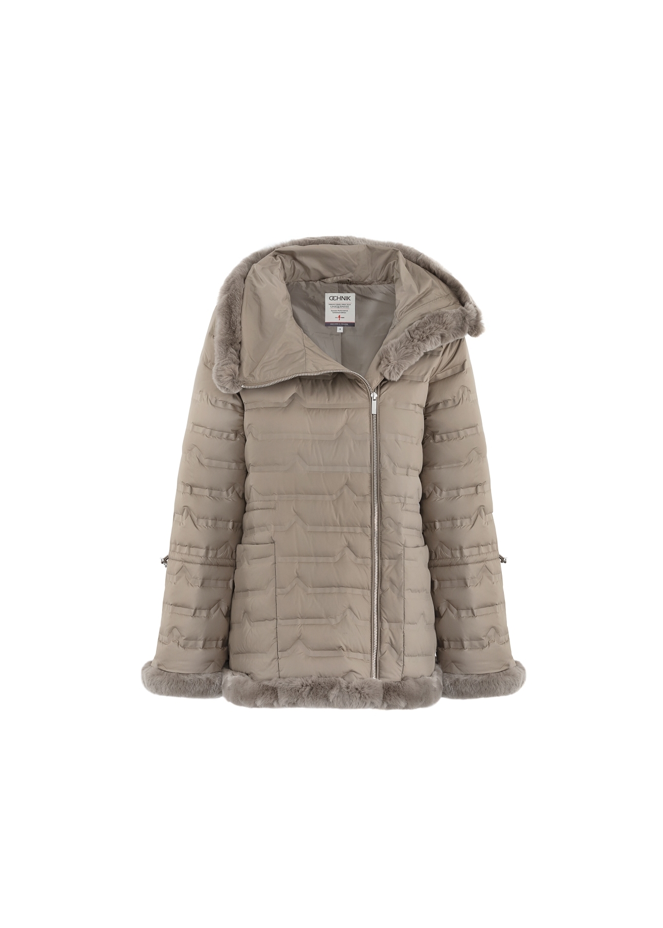 Kurtka puchowa damska z troczkami KURDT-0099-81(Z18)-02