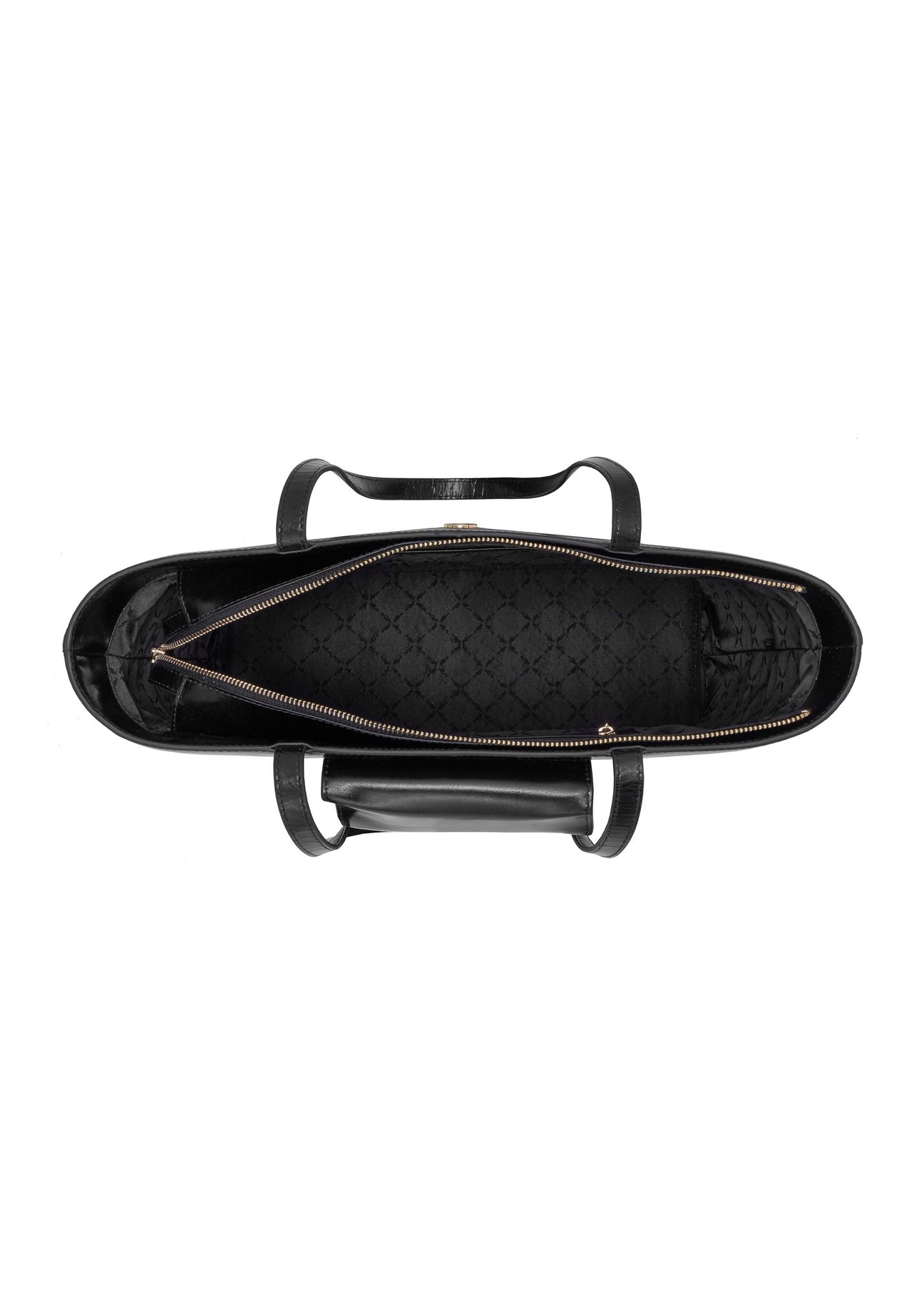 Czarna skórzana torebka shopper TORES-0996-99(W24)-05