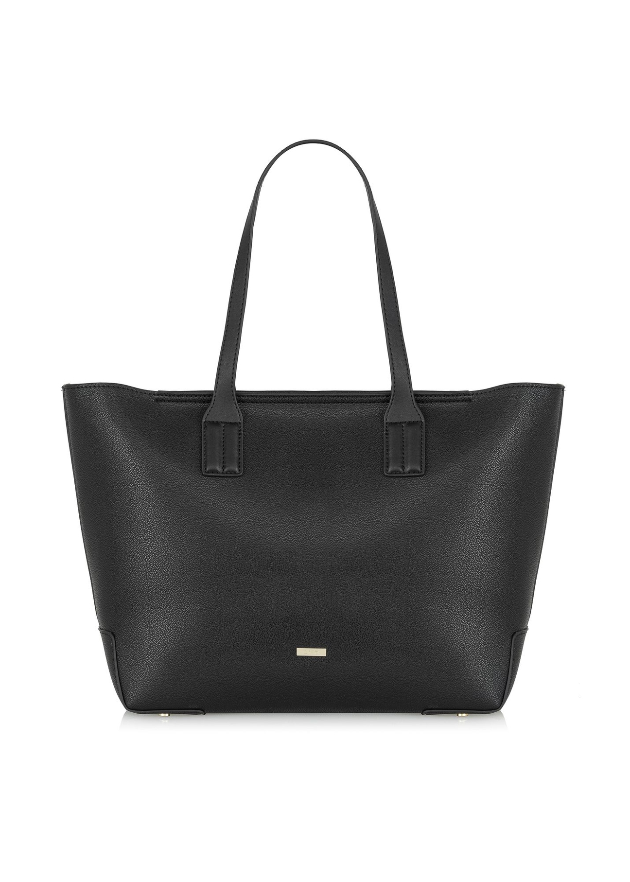Czarna torebka shopper z imitacji skóry TOREC-0908-99(W24)-01