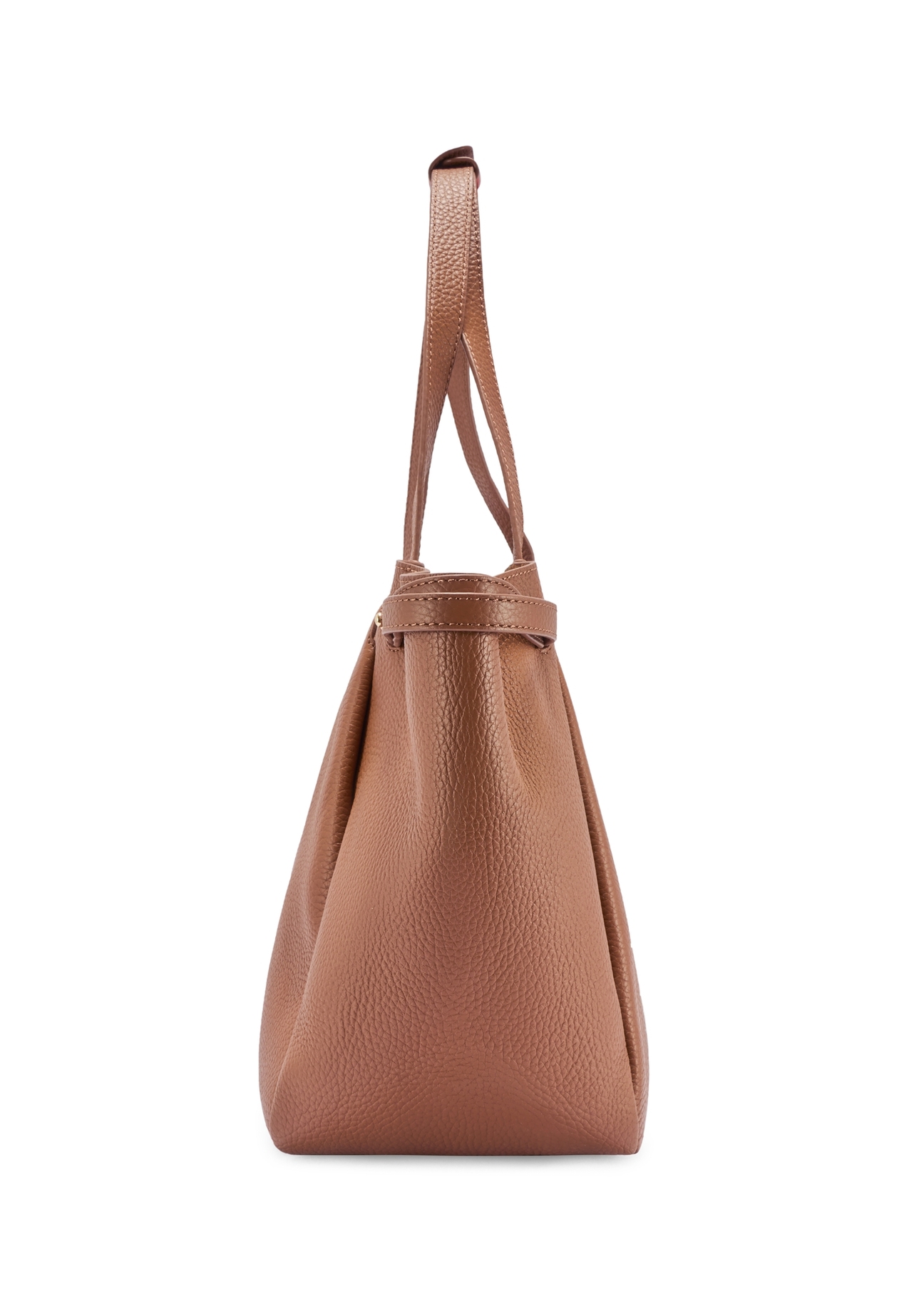 Skórzana torebka shopper w kolorze camelu TORES-1207-1D(W26)