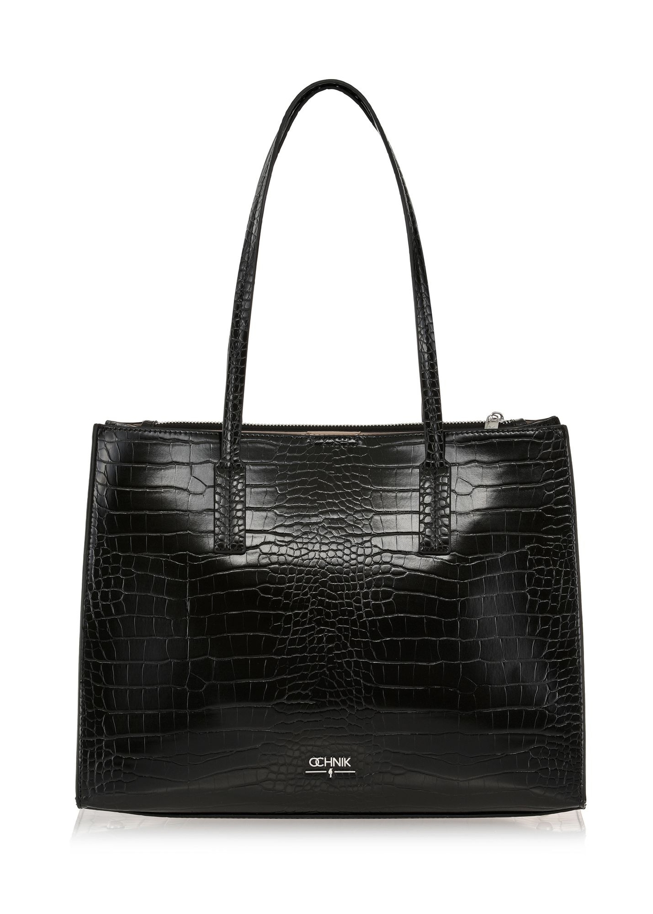 Elegancka czarna torebka damska croco TOREC-0911-99(W24)-01