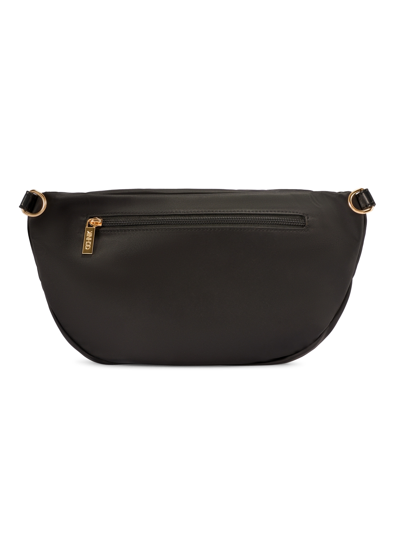 Czarna duża nerka damska TOREN-0345-99(W26) - widok produktu z tyłu, na białym tle. 