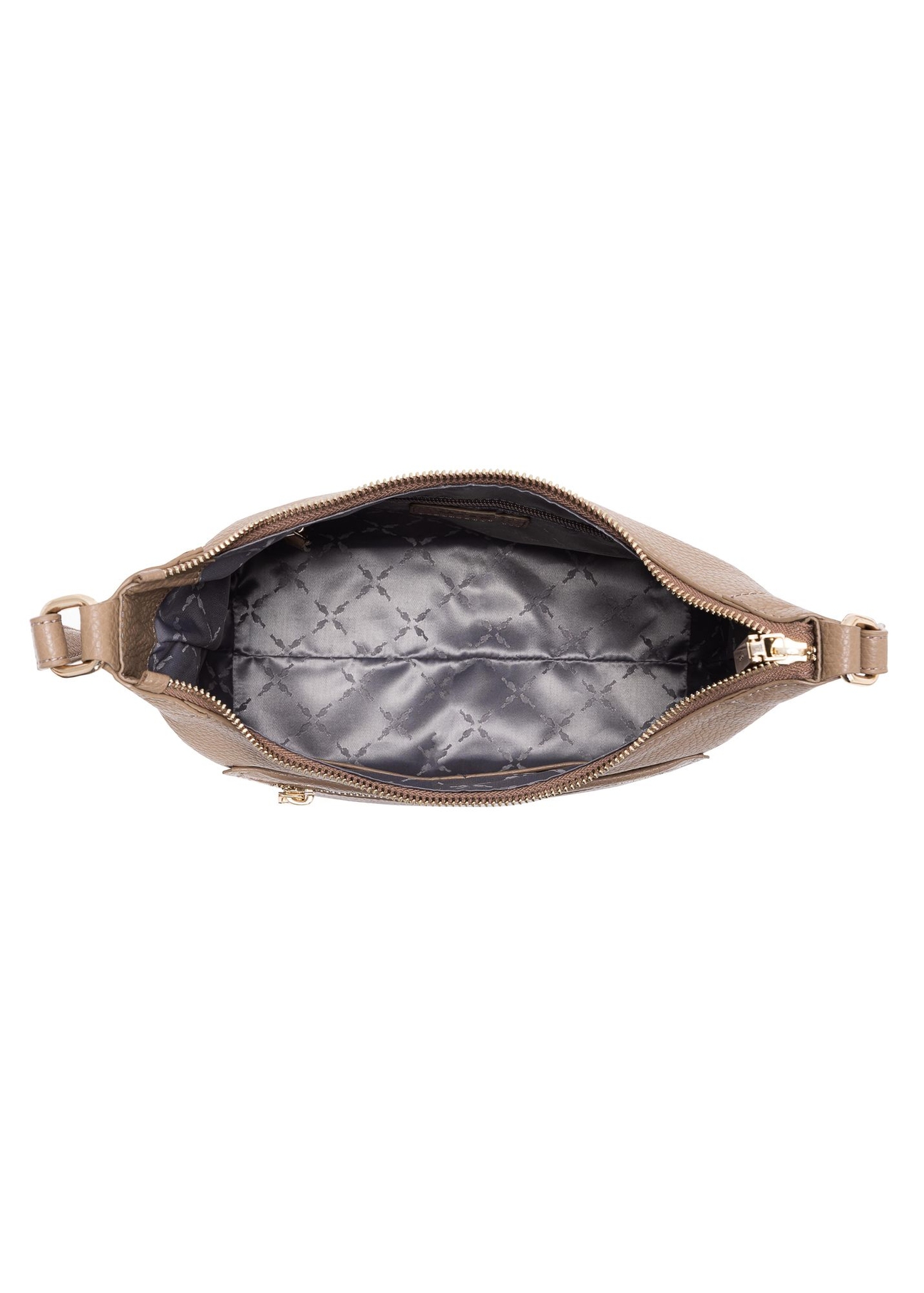 Beżowa skórzana torebka damska w stylu hobo TORES-0957-82(Z23)-05