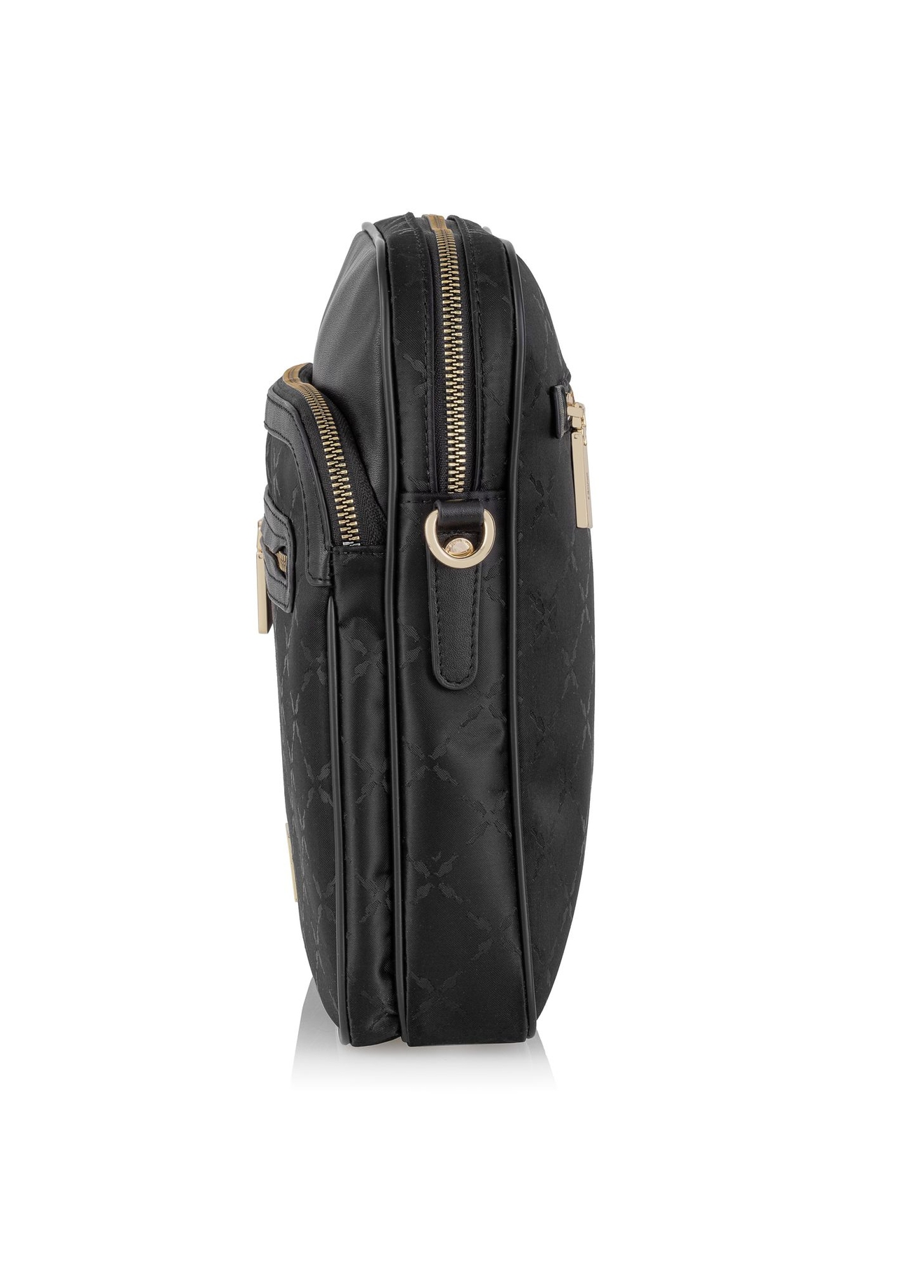 Czarna listonoszka damska z monogramem TOREN-0257-99(Z23)-03