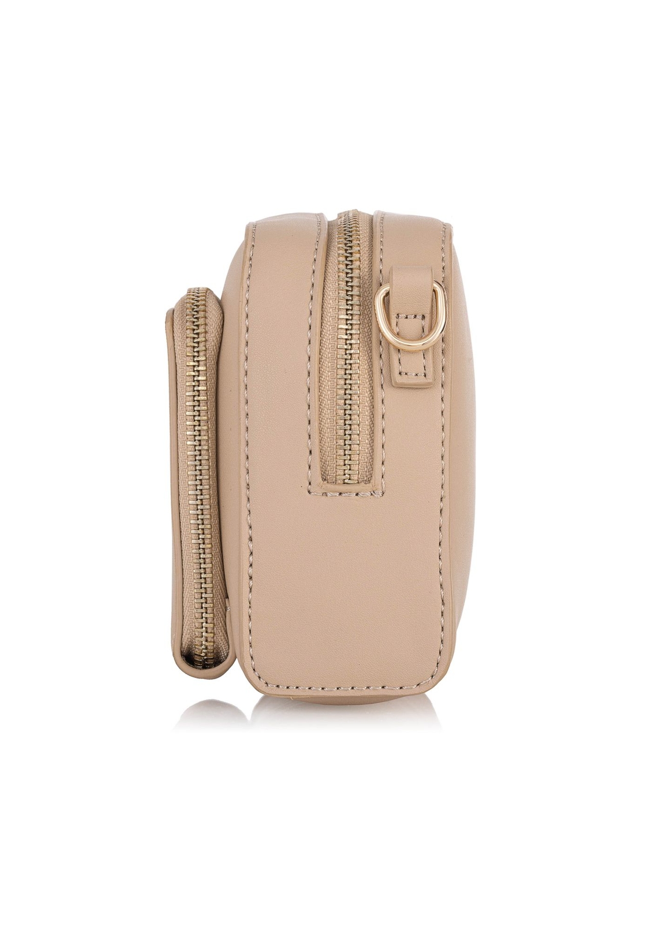 Mała torebka cross body w kolorze beżowym TOREC-0904-82(W24)-02